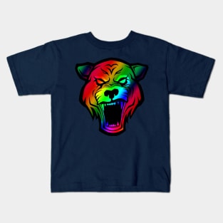 Colorful Fantastic Roaring Tiger Tee Impressive Gift Kids T-Shirt